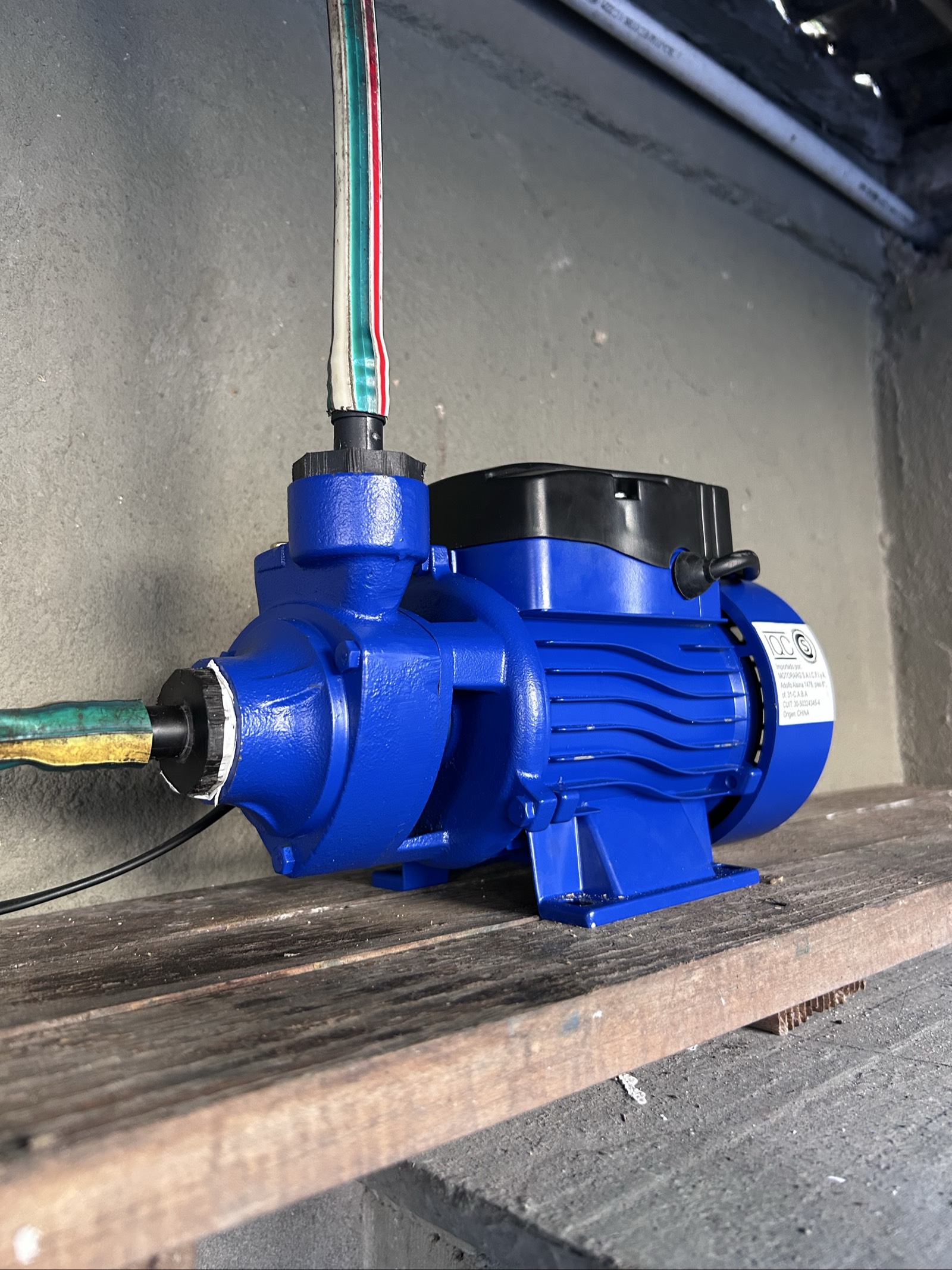 Instalación de bomba presurizadora
