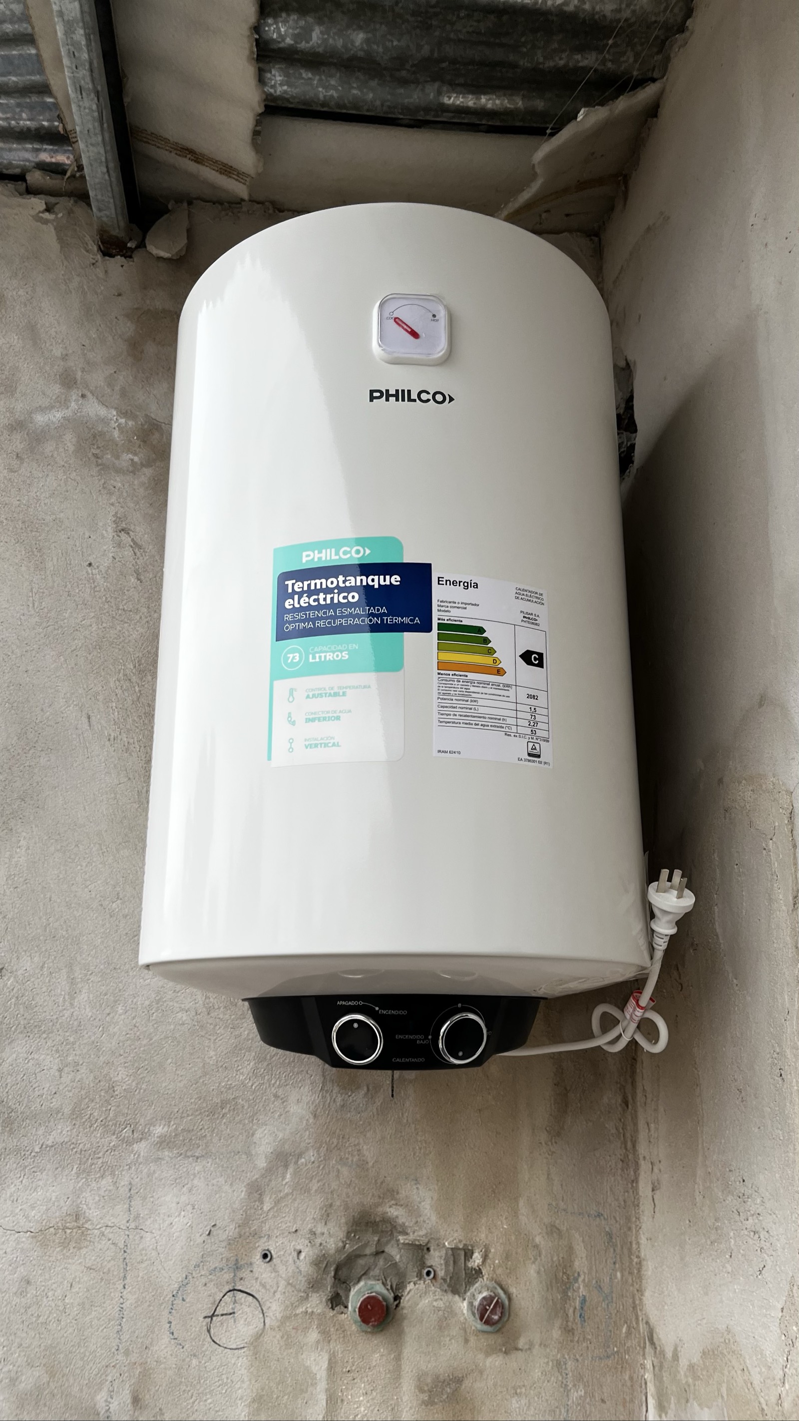Intalacion termotanque eléctrico